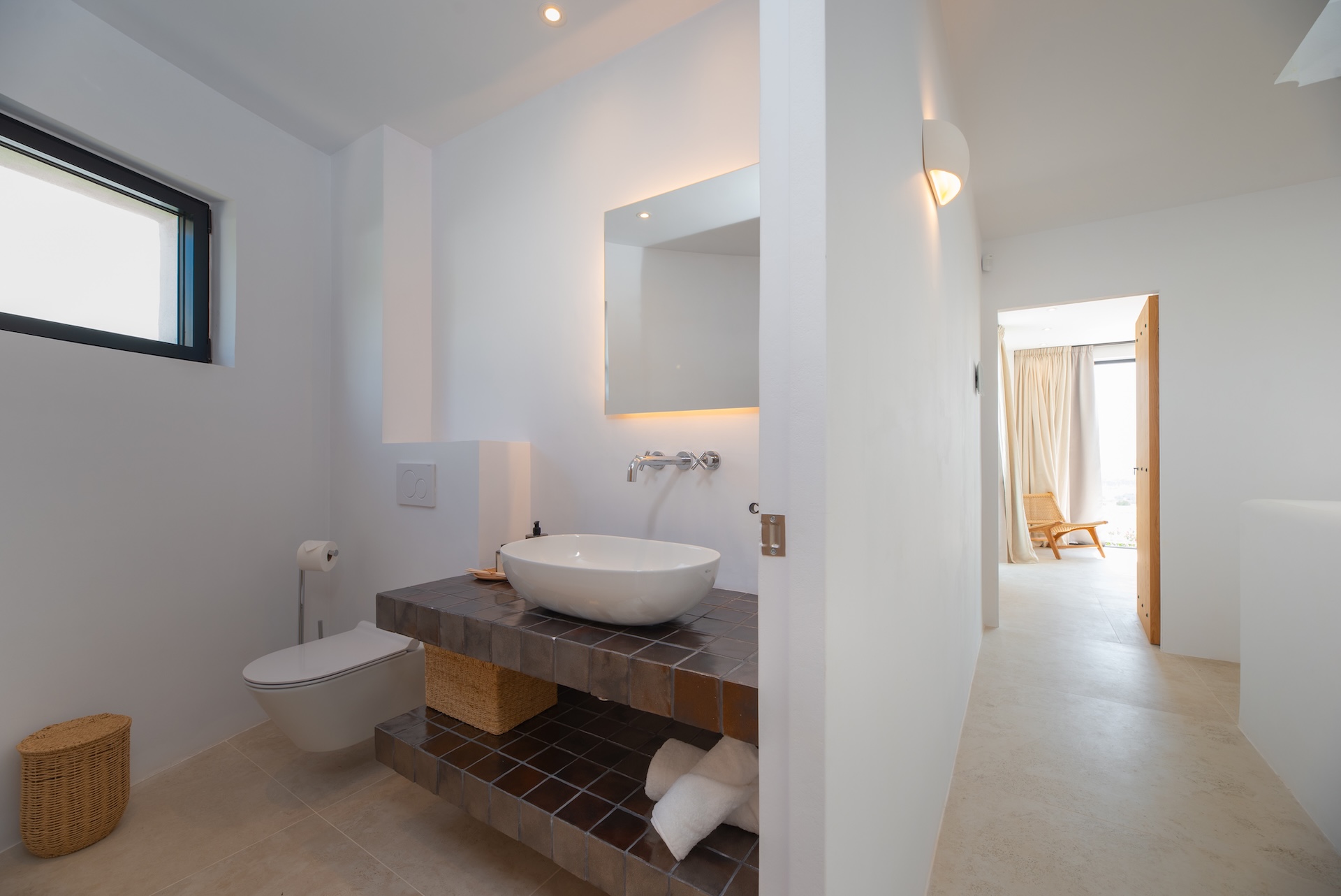 Resa estates Ibiza for sale modern villa martinet views bathroom halllway.jpg